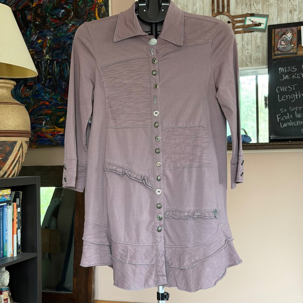 Neon Buddha Cottagecore Whimsygoth Small Lagenlook Tunic